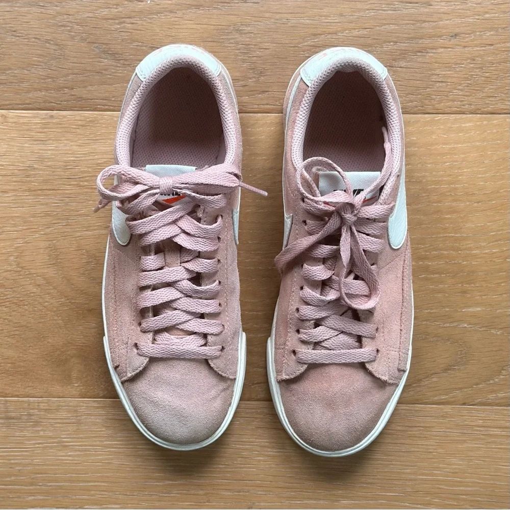 Nike Blazer Low Suede Boho Streetwear Sneakers Light Blush Pink Women's Size 7
